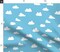 Clouds Soft Pastel Blue Illustration Pattern Nursery Sky Boy Custom Printed Fabric by Spoonflower Various Fabrics by the Yard or Fat Quarter